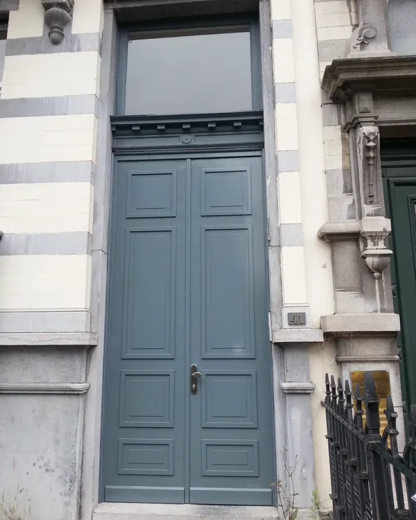 Double porte blindée G-Block série L certifiée WK 3 avec imposte vitrée