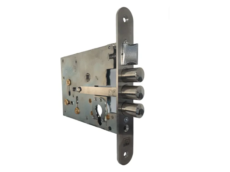 Serrure multipoints G-Block à pênes cylindriques pour le blindage d'une porte existante