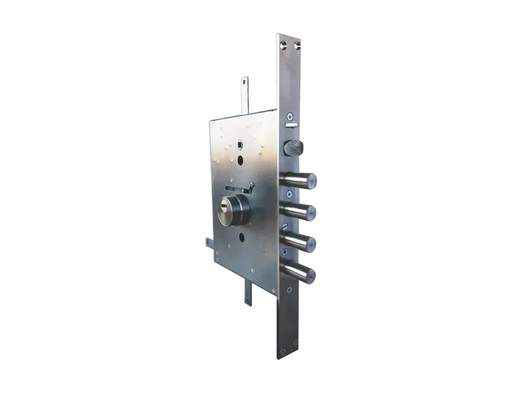 Serrure multipoints G-Block E-21 pour porte blindée, quatre pênes et tringles haut et bas